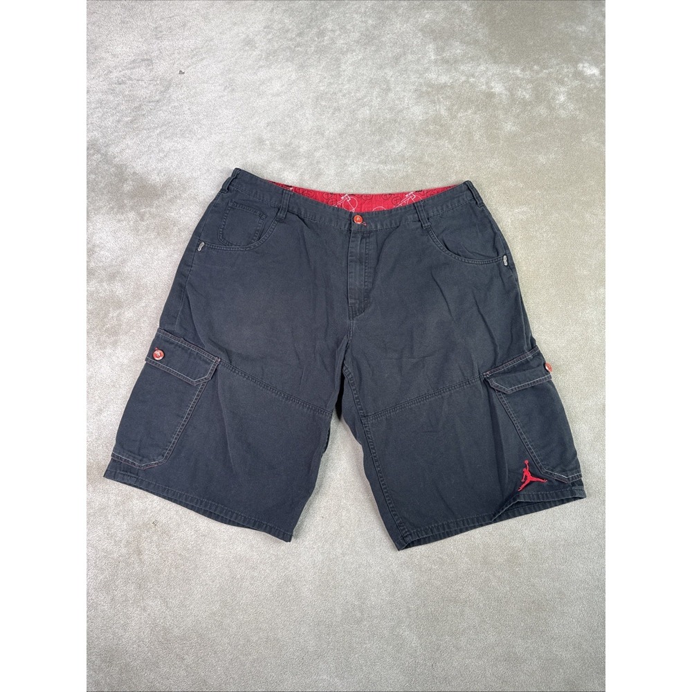 Vintage Jordan Shorts Men Size 40 Baggy Jort Cargo Hip Hop Skate Y2K